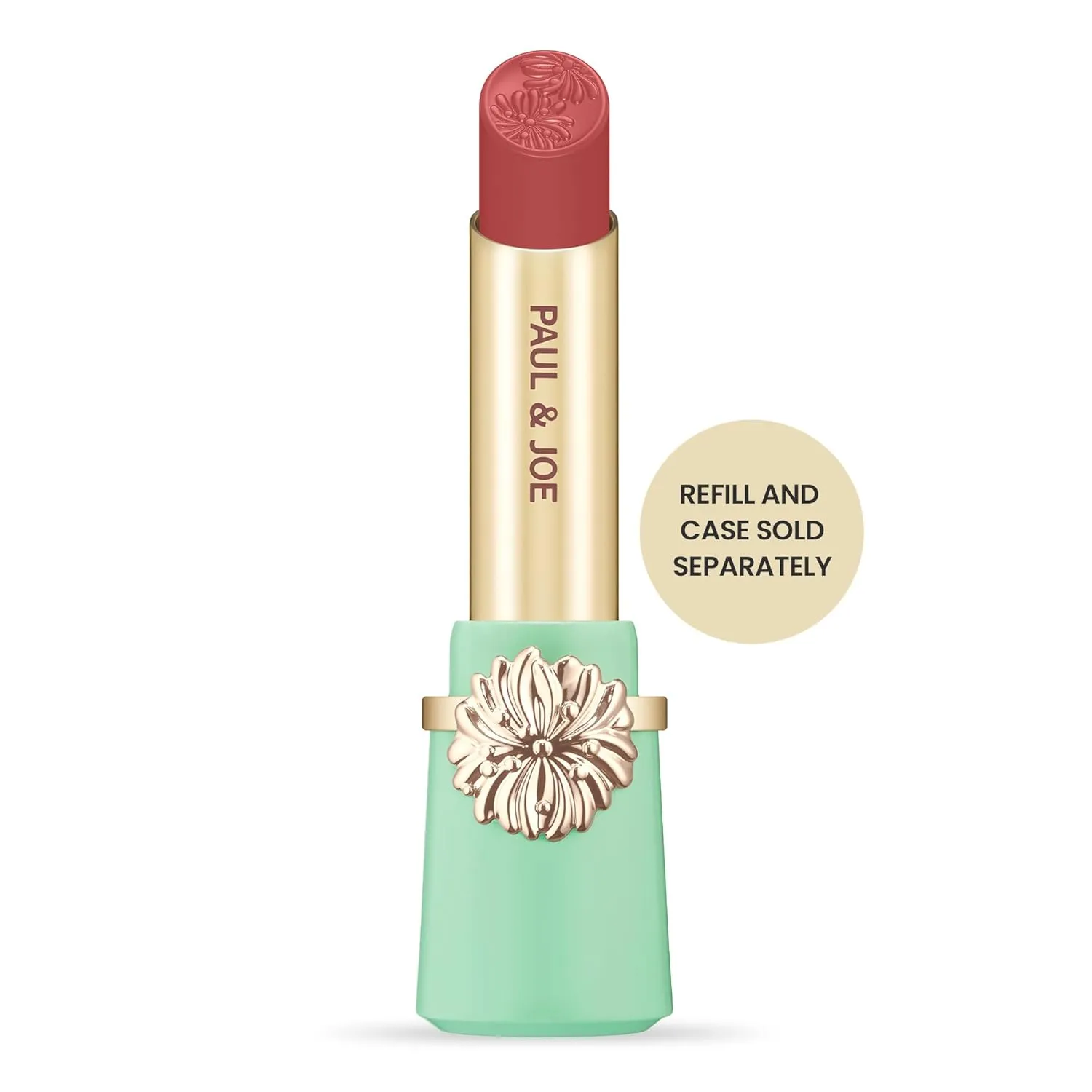 Paul & Joe Moisturizing Lipstick Refill Only, Case Sold Separately, Long Lasting for Highly-Pigmented Lip Color, 20 The Arrival of Romance, Classic Red Lipstick, 0.10 oz