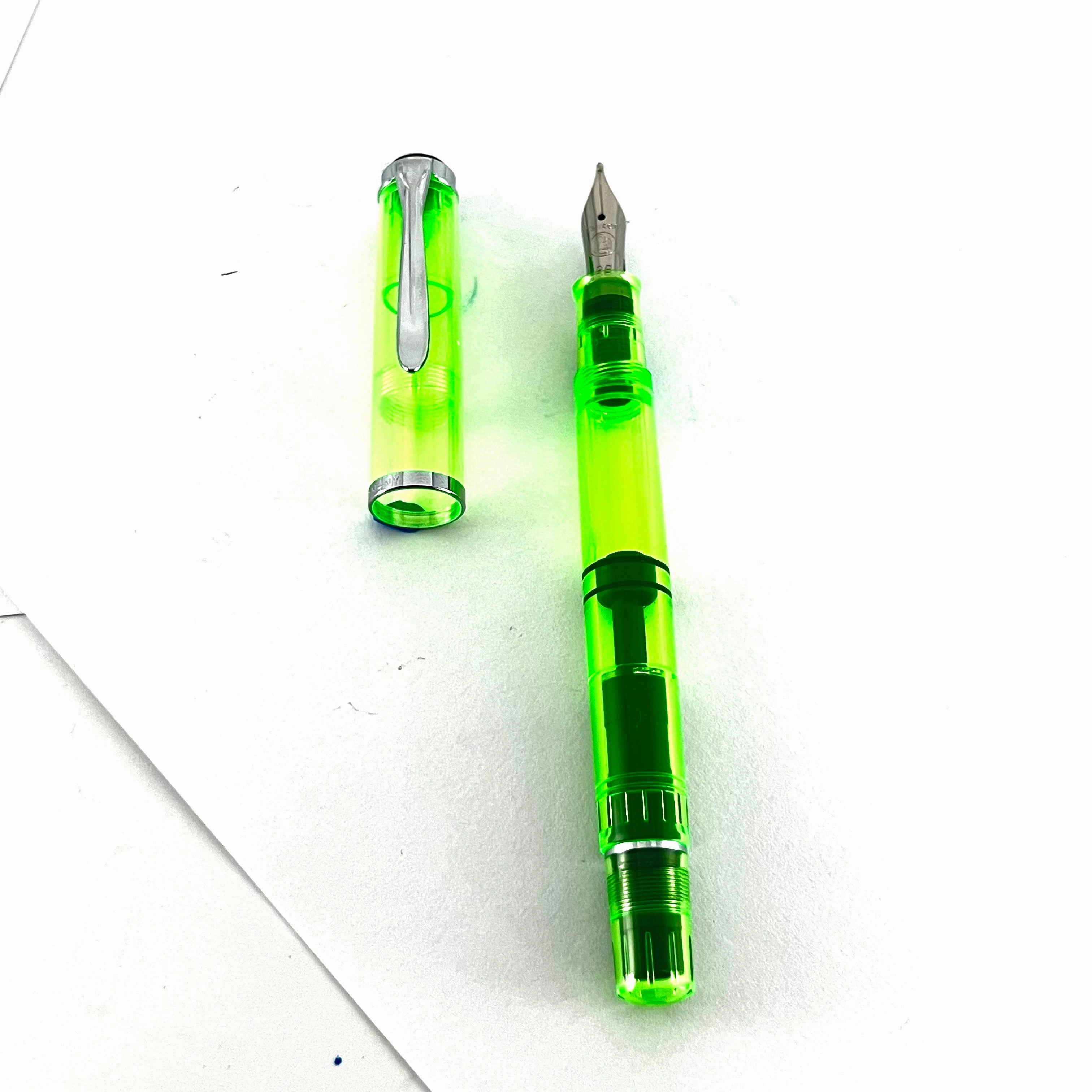 Pelikan #205 Transparent Green Fountain Pen/Highlighter BB Nib