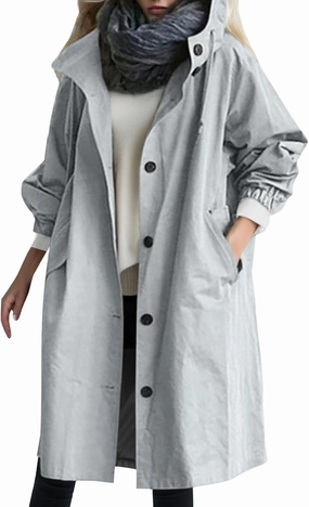 PeQAQ Women's Trench Coat Long Double-Breasted Fall Fashion Windbreaker Jackets 2023 Classic Lapel Slim Overcoat Outerwear