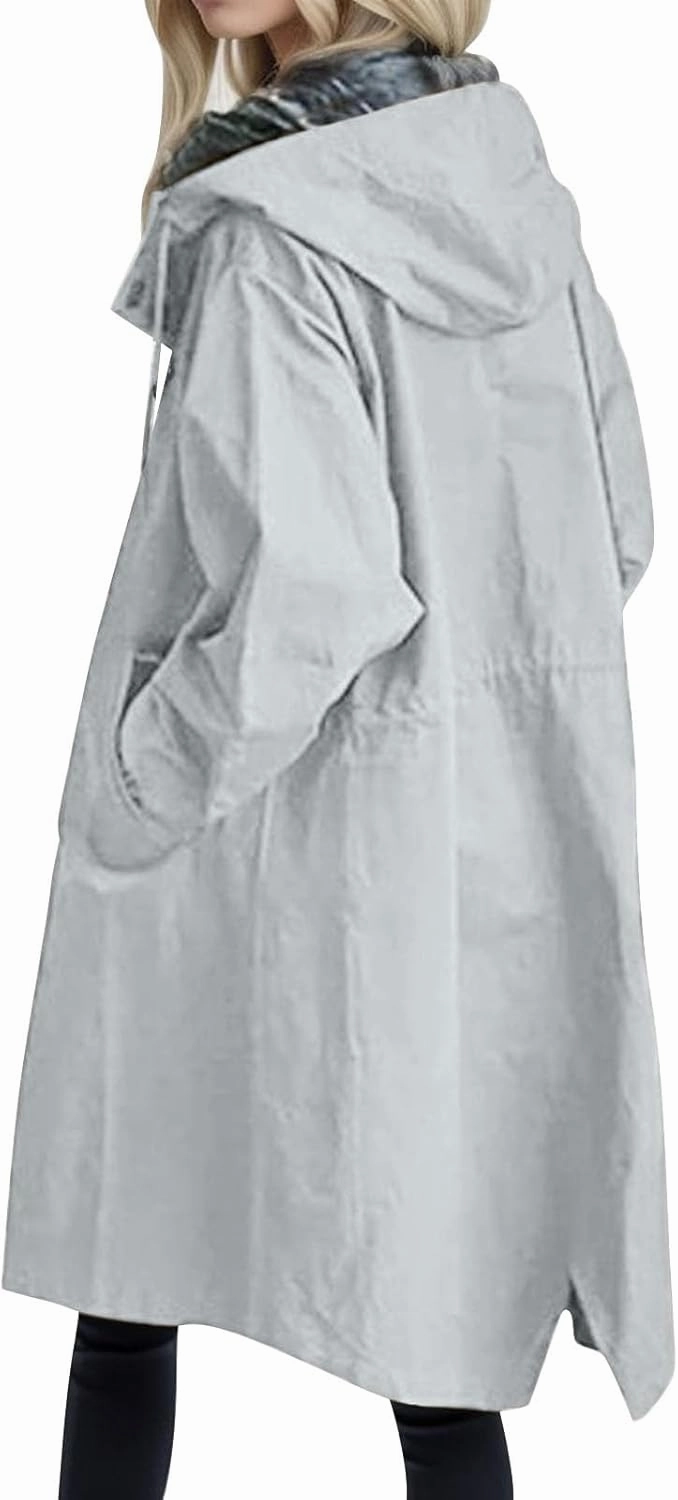PeQAQ Women's Trench Coat Long Double-Breasted Fall Fashion Windbreaker Jackets 2023 Classic Lapel Slim Overcoat Outerwear
