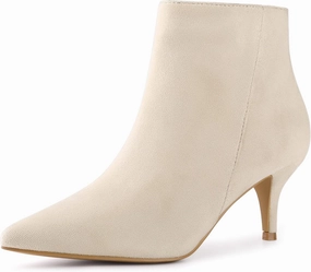Perphy Pointed Toe Kitten Heels Ankle Booties Stiletto Heels Ankle Boots for Women