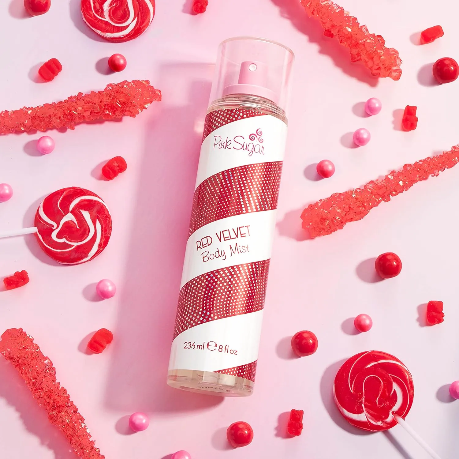 Pink Sugar Red Velvet Perfume for Women, Eau de Toilette, Body Mist, Sweet and Fruity Long-Lasting Scent, Notes of Floral, Strawberry, and Caramel