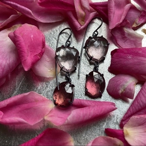 Pink Tourmaline Earrings