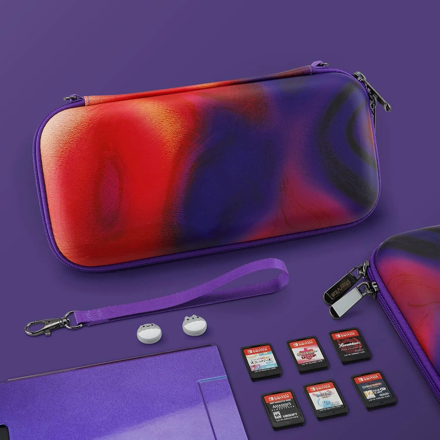 PlayVital Carrying Case for Nintendo Switch & Switch OLED - Swirl Series