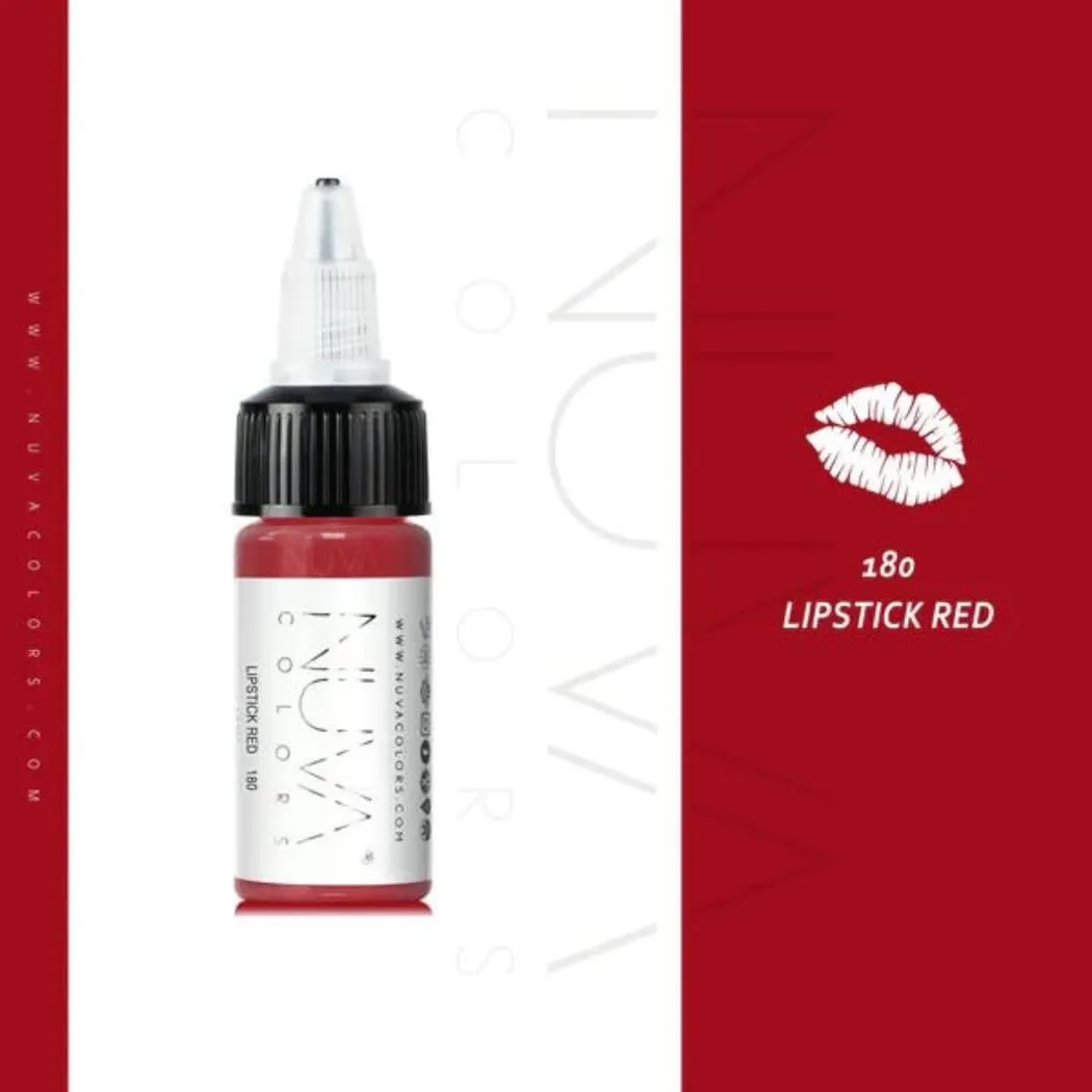 PMU Lip Pigment, Customizable, Cool Undertone for Lip Blushing & More, Vegan, Made in USA (Lipstick Red)
