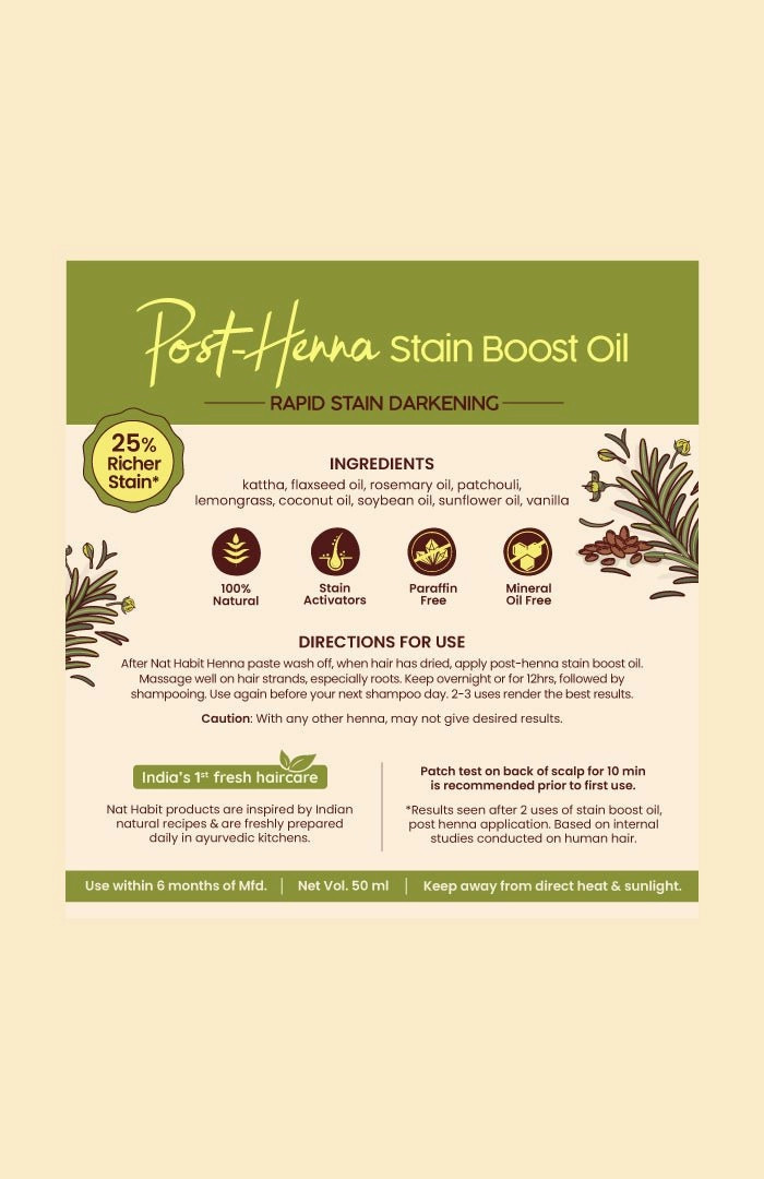 Post Henna Stain Bootl Oil | Rapid Stain Darkerning