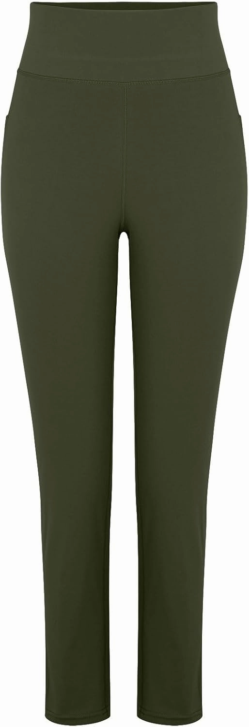 Pull on Yoga Pants for Women Athletic Workout Gym Pants Casual Loose Fit Wide Leg Lounge Pants Trousers with Pockets