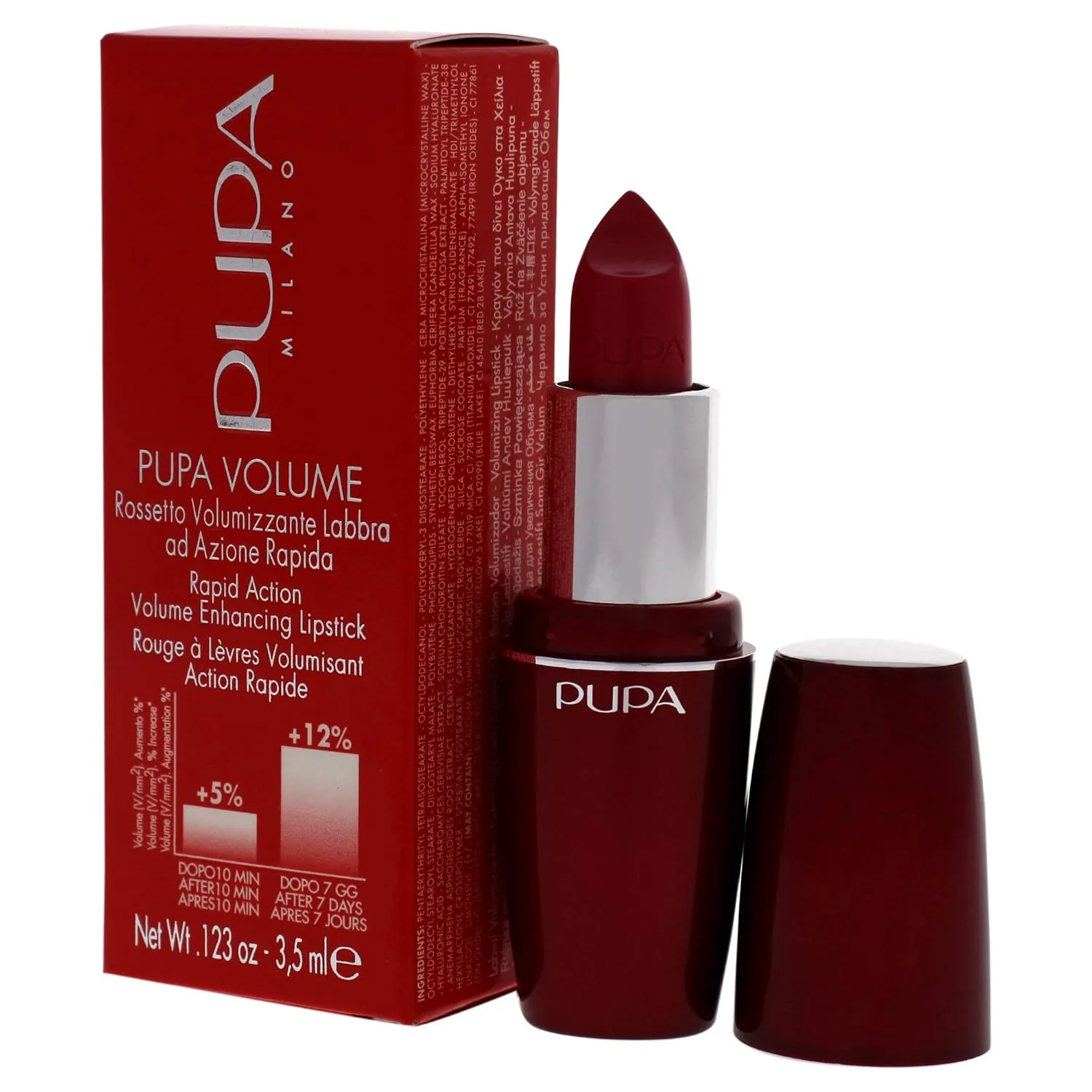 Pupa Milano Pupa Volume Rapid Action Enhacing Lipstick - 305 Pop Fuchsia for Women - 0.123 oz Lipstick