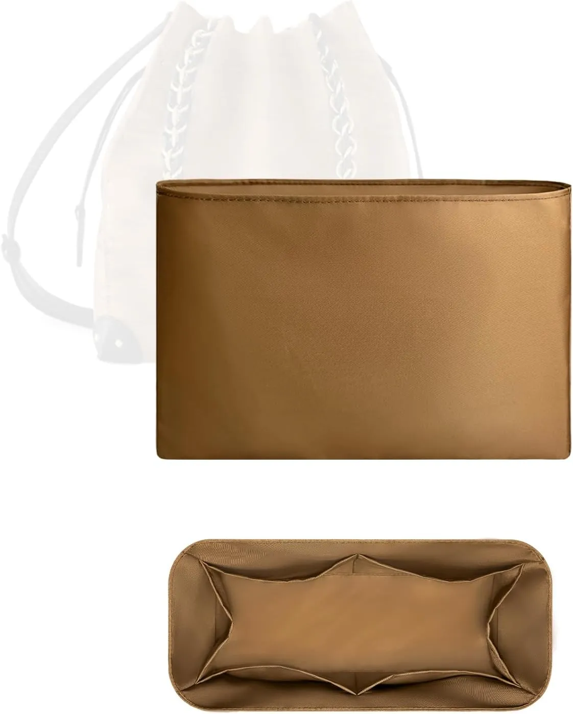 Purse Organizer Insert, Inside Bag Organizer Insert Fit for LV Noe Trunk Handbag Slim Inner Liner Storage Bag Lightweight Handbag Organizer (Style-01)
