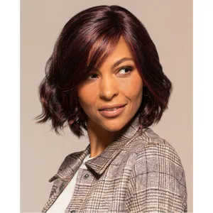 Quinn Wig Color 14/26S10 Shaded Pralines N' Creme - Jon Renau Wigs 9" Short Textured Wavy Layers Synthetic Lace Front Welded Monofilament Part Women's Curly Open Cap Adjustable Scalp Cooling
