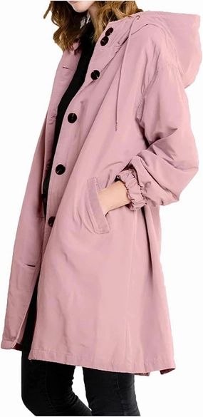 rain jackets for women waterproof Light buttons hooded Raincoat Windbreaker long sleeve Outdoor Trench Coats tops