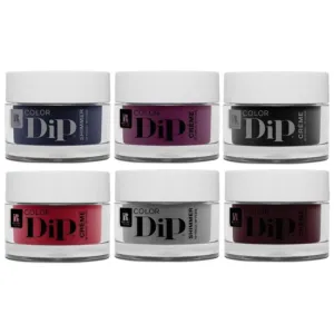 RC Red Carpet Manicure Color Dip Bundle Noir – Vibrant Color Dipping Powder Set, 0.3 oz Each – Easy to Use, No UV/LED Needed, Salon Quality Nails at Home, 6pcs.