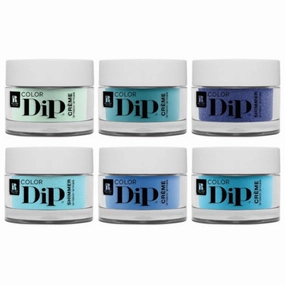 RC Red Carpet Manicure Color Dip Bundle Blue/Green – Vibrant Set, 0.3 oz Each – Long-lasting, Easy to Use, No UV/LED Needed, Non-Irritating Formula, Salon Quality Nails at Home, 6pcs.