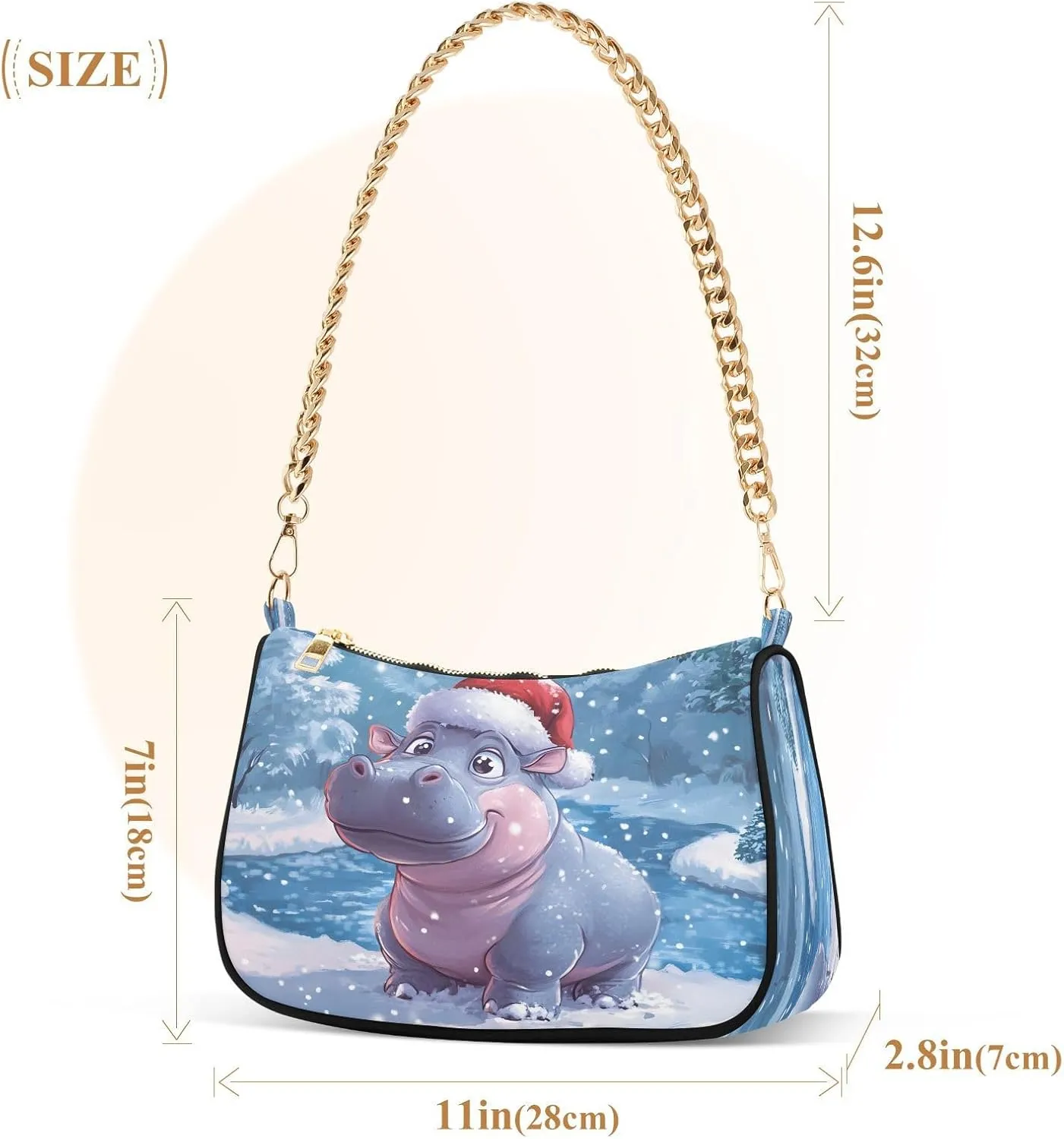 Red Mushrooms White Flowers Womans Purse, Cute Handbag