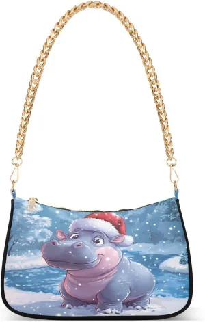 Red Mushrooms White Flowers Womans Purse, Cute Handbag
