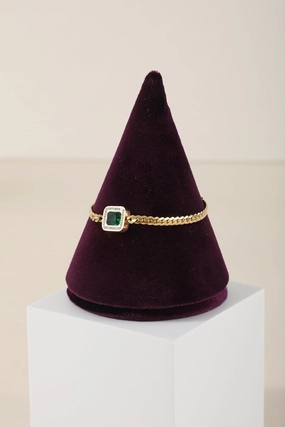 Resilient Velvet Bracelet Display Stand, Cone-Shaped Bangle Storage Holder For Jewelry Store Retail Countertop Organizer Stand (Purple, Resilient Velvet)