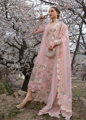 Restocked/Crimson Luxury Lawn 24/Believe In Her /5B/Blush Pink