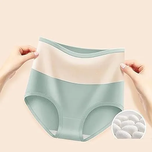 Ropa interior térmica gruesa y polar,Ropa interior de algodón de cintura alta para mujeres y niñas,Calor del vientre