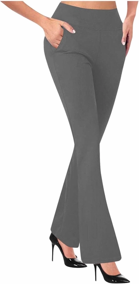 Ruziyoog Women's Fleece Lined Pants Flare Yoga Pants for Women Thermal Warm Bootcut Leggings Hiking Yoga Pants for Winter