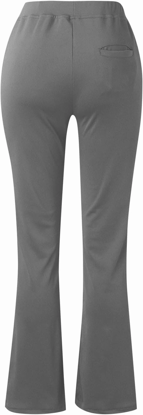 Ruziyoog Women's Fleece Lined Pants Flare Yoga Pants for Women Thermal Warm Bootcut Leggings Hiking Yoga Pants for Winter