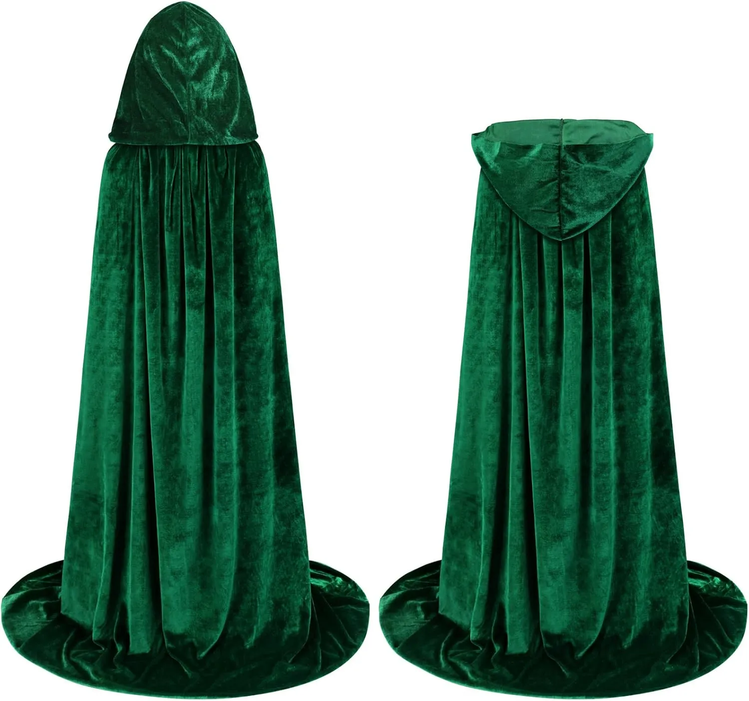Sarfel Hooded Cloak Velvet Cape with Hood Halloween Capes Women Witch Costume Vampire Cloak Wizard Robe Men Cosplay Costume