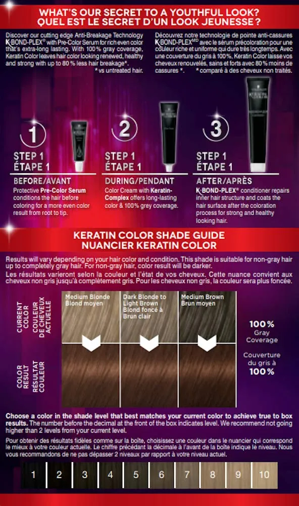 Schwarzkopf Keratin Color Permanent Hair Color Cream, 4.3 Red Velvet Brown
