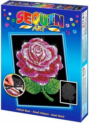 Sequin Art Blue, Red Rose, Sparkling Arts and Crafts Picture Kit, Creative Crafts