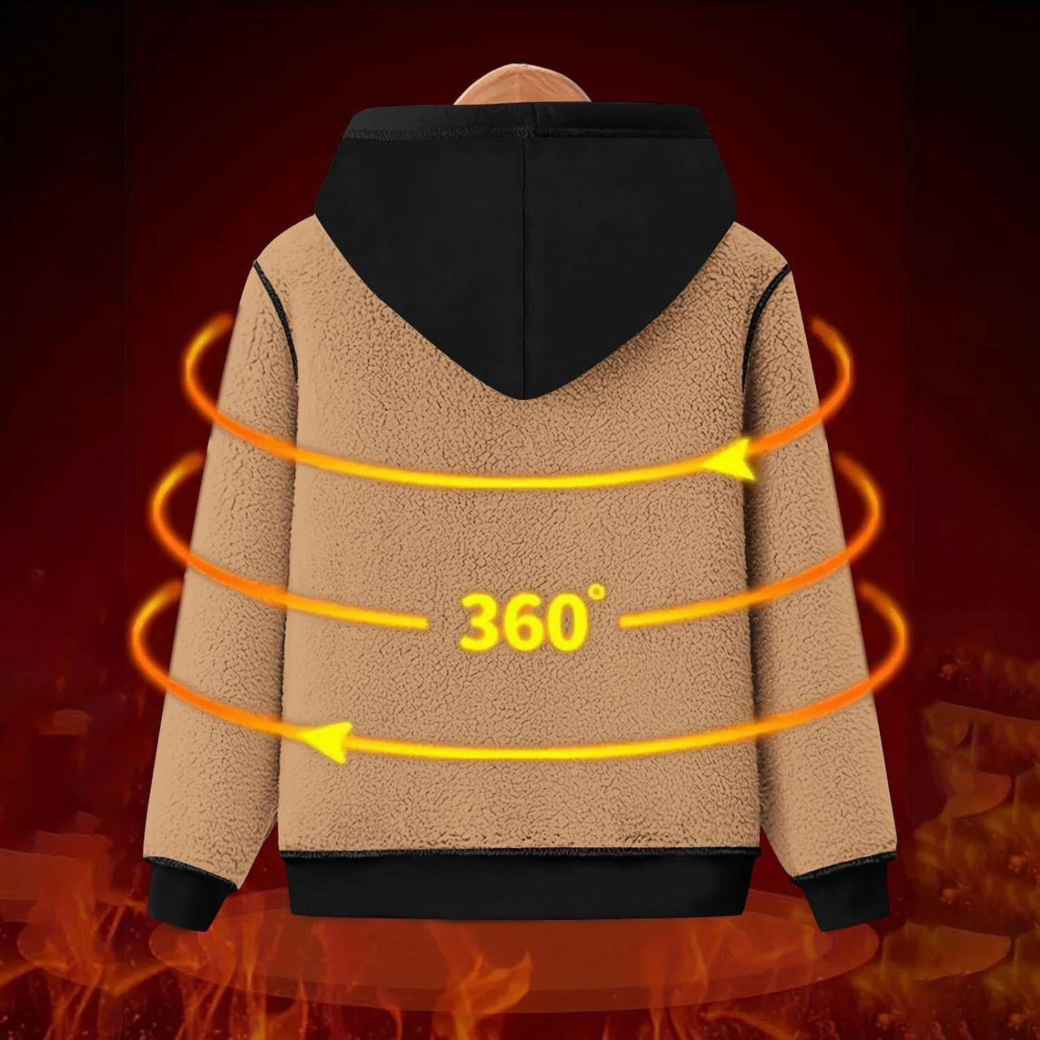 Sherpa Lined Jacket Women 2024 Fall Winter Fleece Warm Zip up Hoodie Casual Long Sleeve Hooded Jackets Coat Cardigan