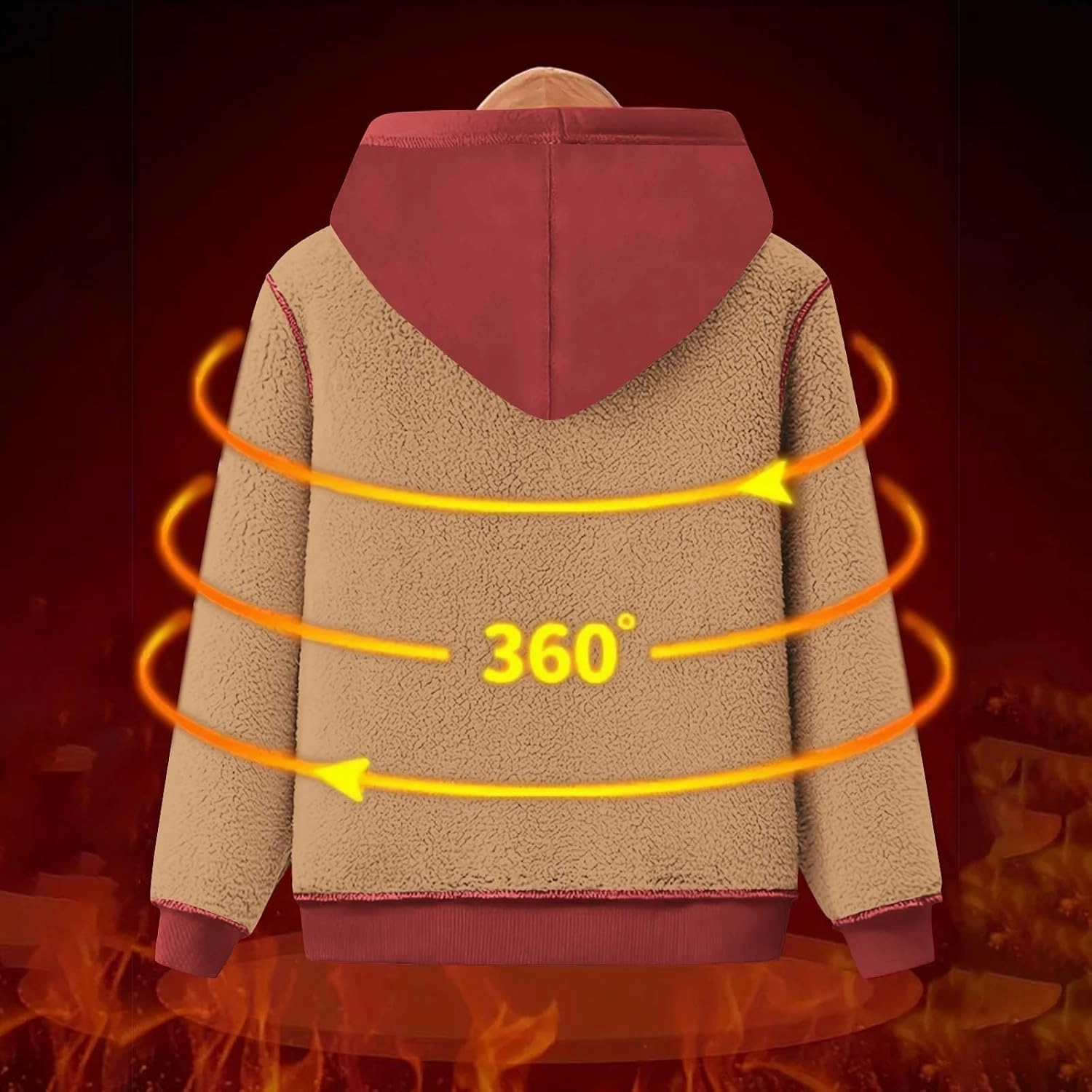 Sherpa Lined Jacket Women 2024 Fall Winter Fleece Warm Zip up Hoodie Casual Long Sleeve Hooded Jackets Coat Cardigan