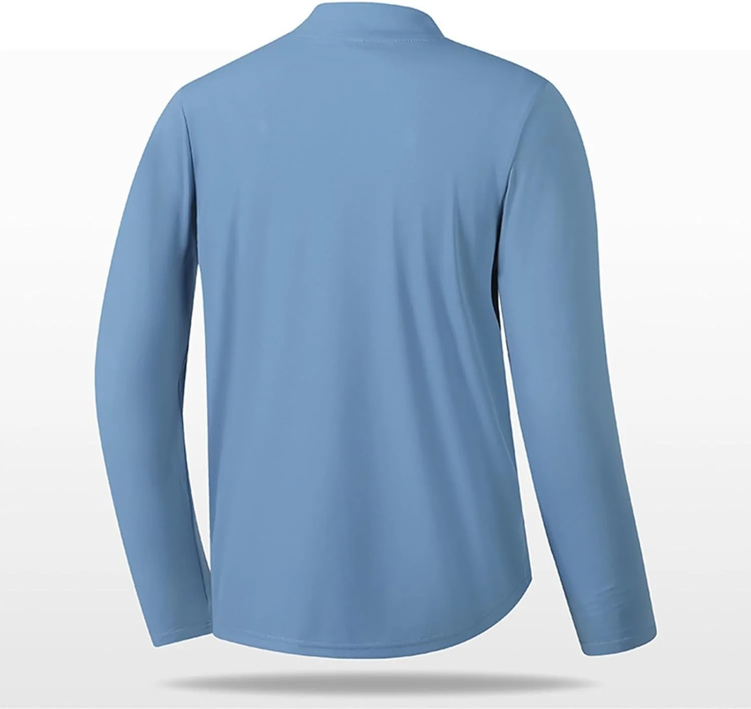 Shirts for Men Fashion Long Sleeve Mock Neck Solid Casual T-Shirt Regular-Fit Athletic Gym Workout Tee Top Pullover