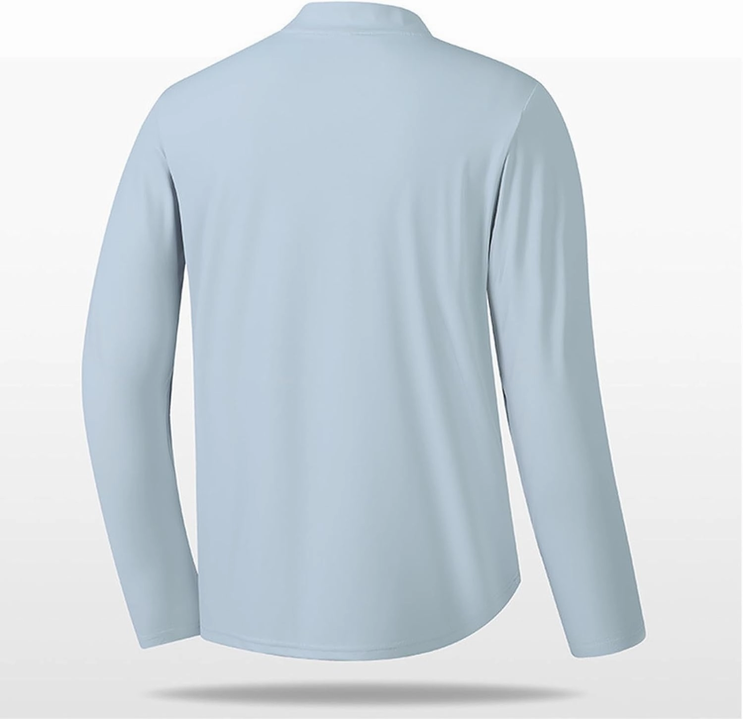 Shirts for Men Fashion Long Sleeve Mock Neck Solid Casual T-Shirt Regular-Fit Athletic Gym Workout Tee Top Pullover