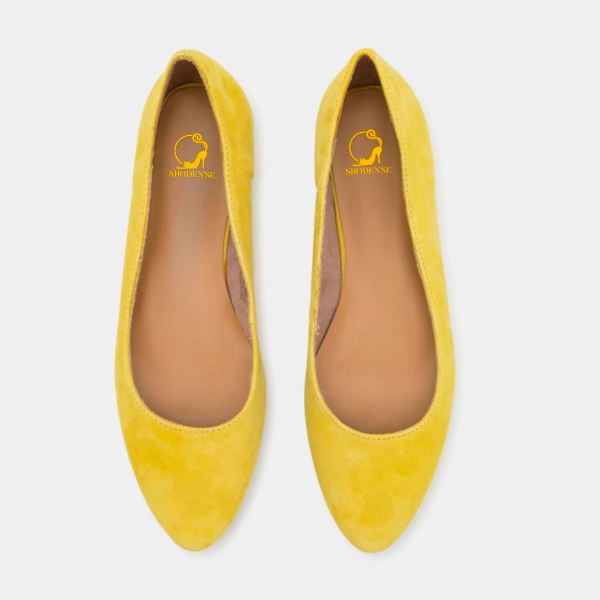 SHODENSE Women Pointed Toe Flats Shoes Suede Slip On Ballet Flats Comfortable Low Wedge Heel Office Work Shoes Ladies Girls Classic Basic Daily Flat Shoes Club Church Driving Flats Spring 4-11 M US