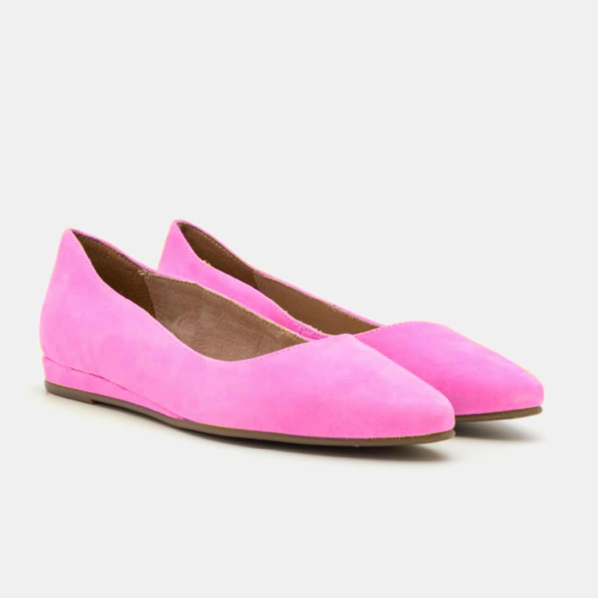 SHODENSE Women Pointed Toe Flats Shoes Suede Slip On Ballet Flats Comfortable Low Wedge Heel Office Work Shoes Ladies Girls Classic Basic Daily Flat Shoes Club Church Driving Flats Spring 4-11 M US