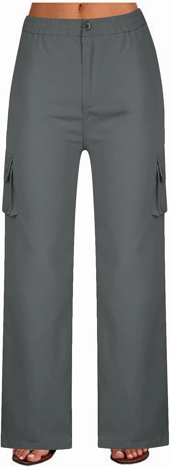 SMIDOW Plus Size Cargo Pants for Women Casual Loose Military Army Combat Work Pant Trousers with Pockets