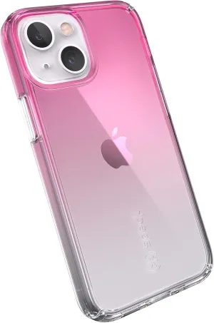 Speck iPhone 13 Mini Case - Drop Protection Fits iPhone 12 Mini & iPhone 13 Mini Phones - Dual Layer Slim Design - Wireless Charging, MagSafe Compatible - Fuchsia Fade, Ombre GemShell