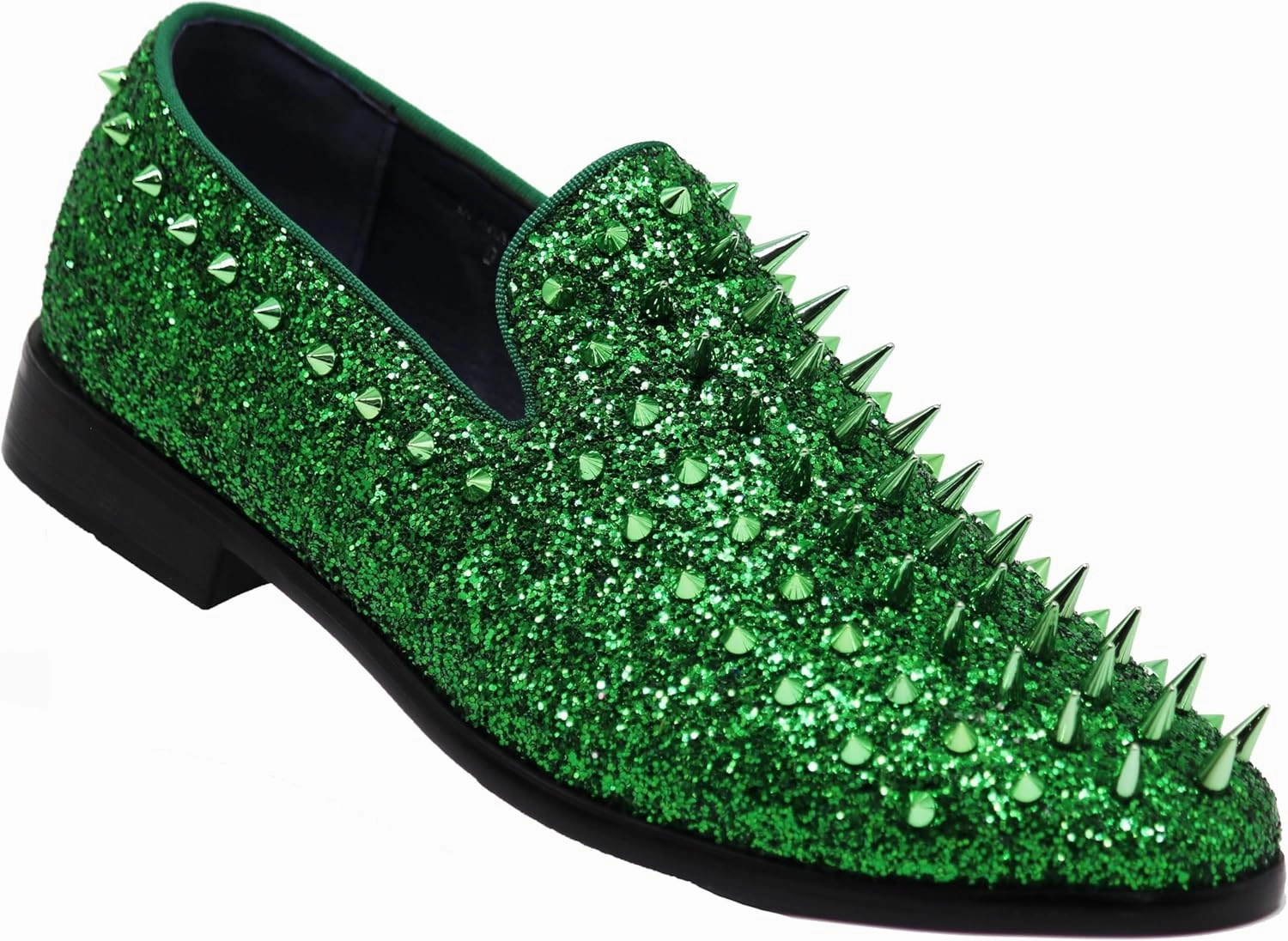 SPK09 Men's Vintage Spike Dress Loafers Slip On Fashion Shoes Classic Tuxedo Dress Shoes