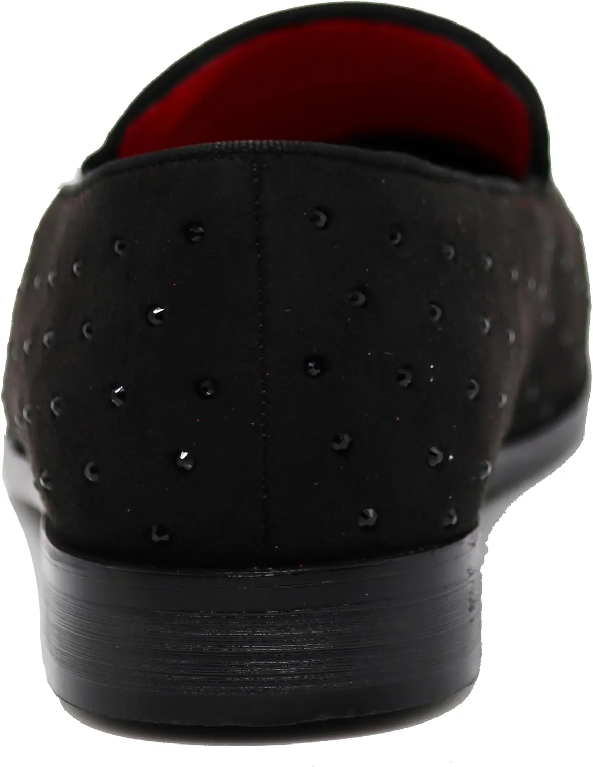 SPK26 Men's Vintage Velvet Rhinestone Designer Dress Loafers Slip On Shoes Classic Tuxedo Dress Shoes