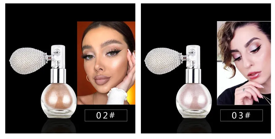 Spray Brightening Glitter, Body Powder Highlighter