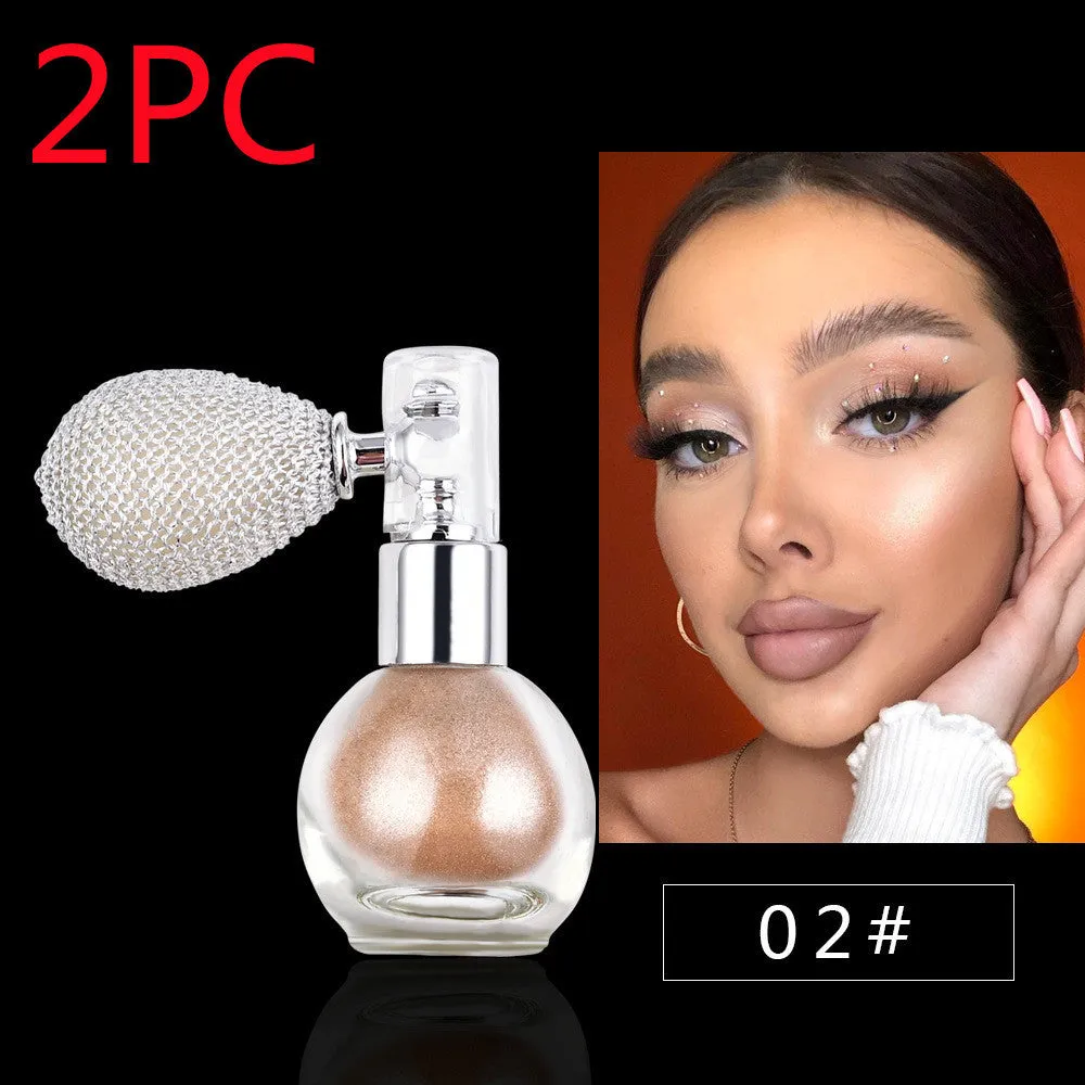 Spray Brightening Glitter, Body Powder Highlighter