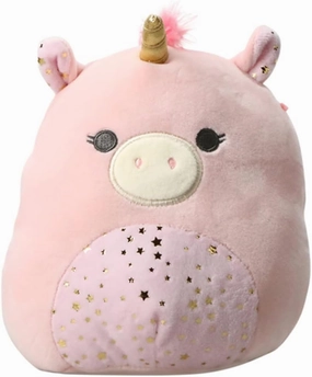 Squishmallow Official Kellytoy Fairytale Fantasy Squad Choose Dragons Unicorns Griffins & More (Pink/Gold, Mikah Unicorn, 7.5 Inch)