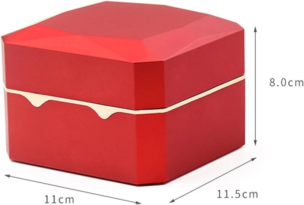 Star Anise Gold-edged Watch Box Painted Jewelry Ring Box Jewelry Box(Black)