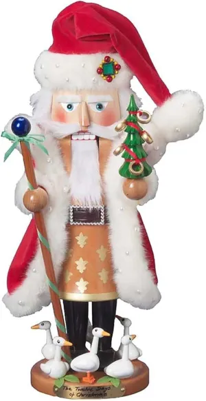 Steinbach Kurt Adler 18-Inch Limited Edition Musical Twelve Days of Christmas Five Golden Rings and Six Geese a Laying Nutcracker