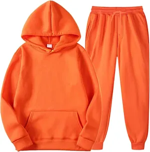 Sweat Set Hoodies for Men 2 Piece Sweatpants Sweat Suit Fall Long Sleeve Tracksuits Mens Sweatshirts Jogger Pants