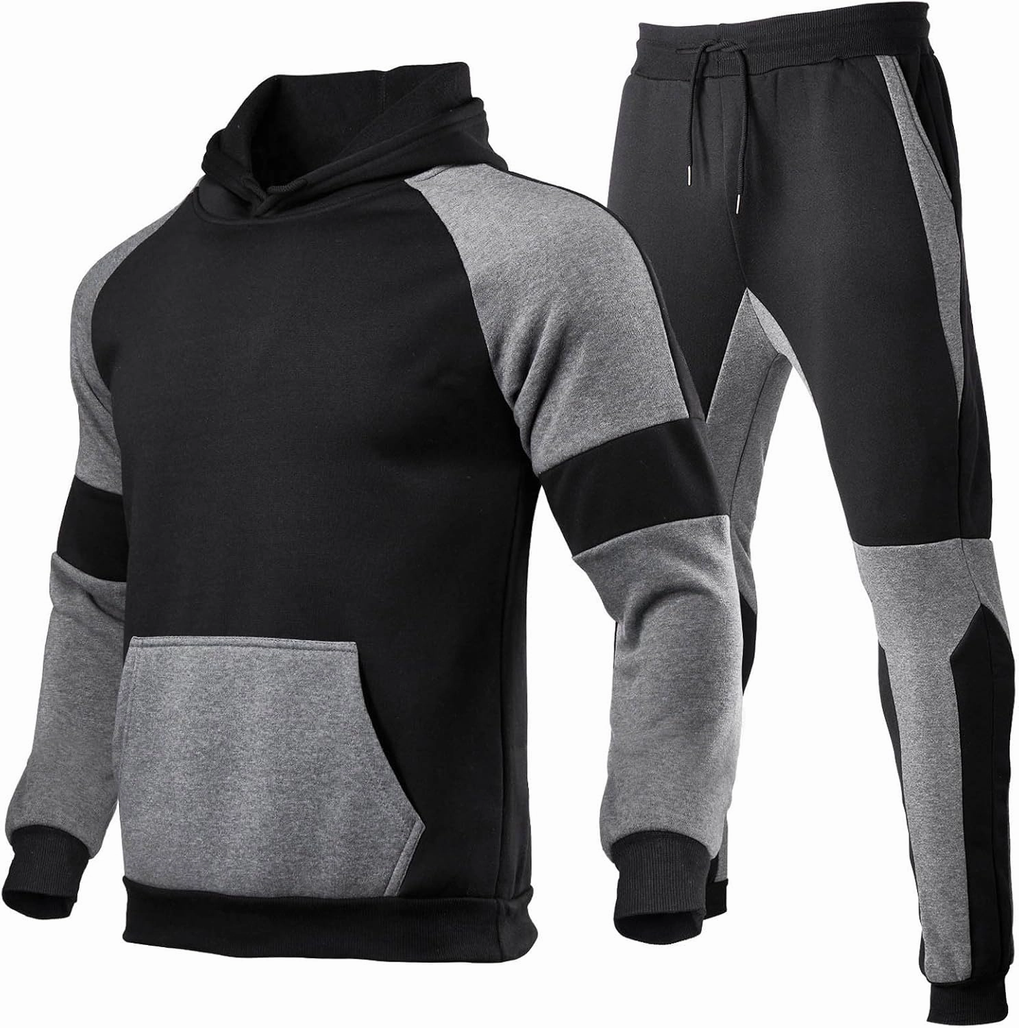 Sweatsuits for Men Set 2 Piece With Hoodie Running Sport Track Suit Casual Jogger Sweatpans Hooded Sweatshirt Set