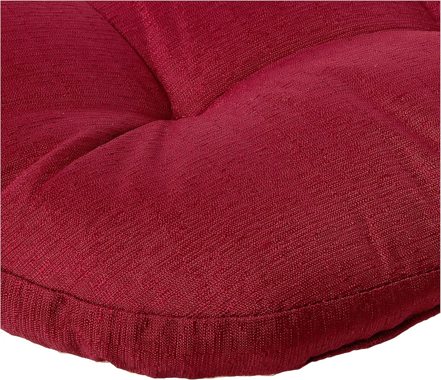 Sweet Home Collection Rocking Chair Cushion Premium Tufted Pads Non Skid Slip Backed Upper and Lower with Ties, 2 Piece Set, Burgundy Red