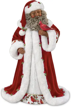 The Ashton-Drake Galleries Winter Blessings 23" Tall Hand-Painted Santa Doll by Doll Artist Karen Vander Logt Featuring Hand-Applied Hair and Adorned with Luxurious Fabrics