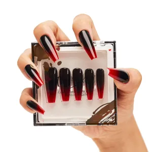 The Nailest - Instant Luxury Acrylic Press-on Nails-C-curve Long Coffin- Vamp