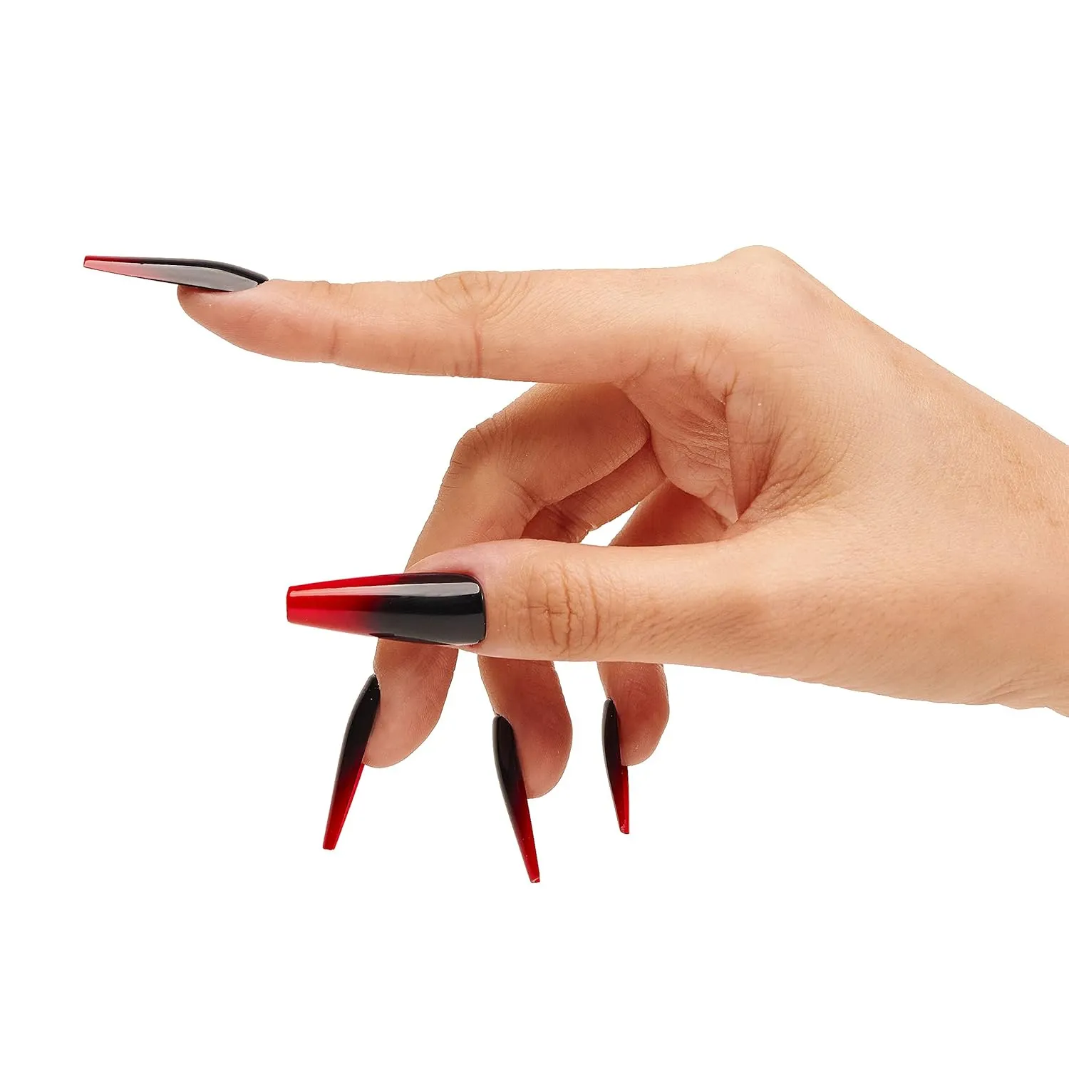 The Nailest - Instant Luxury Acrylic Press-on Nails-C-curve Long Coffin- Vamp