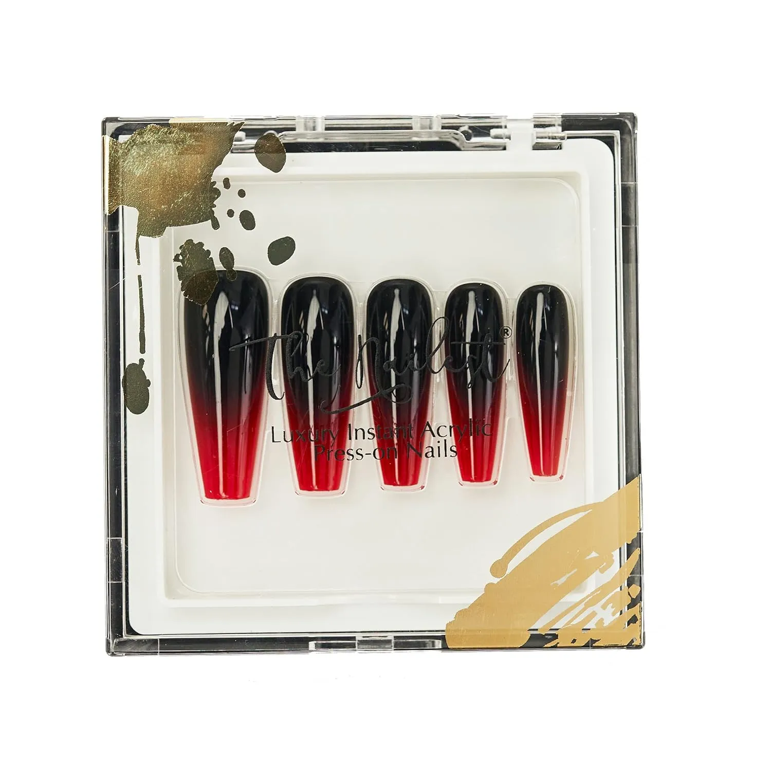 The Nailest - Instant Luxury Acrylic Press-on Nails-C-curve Long Coffin- Vamp