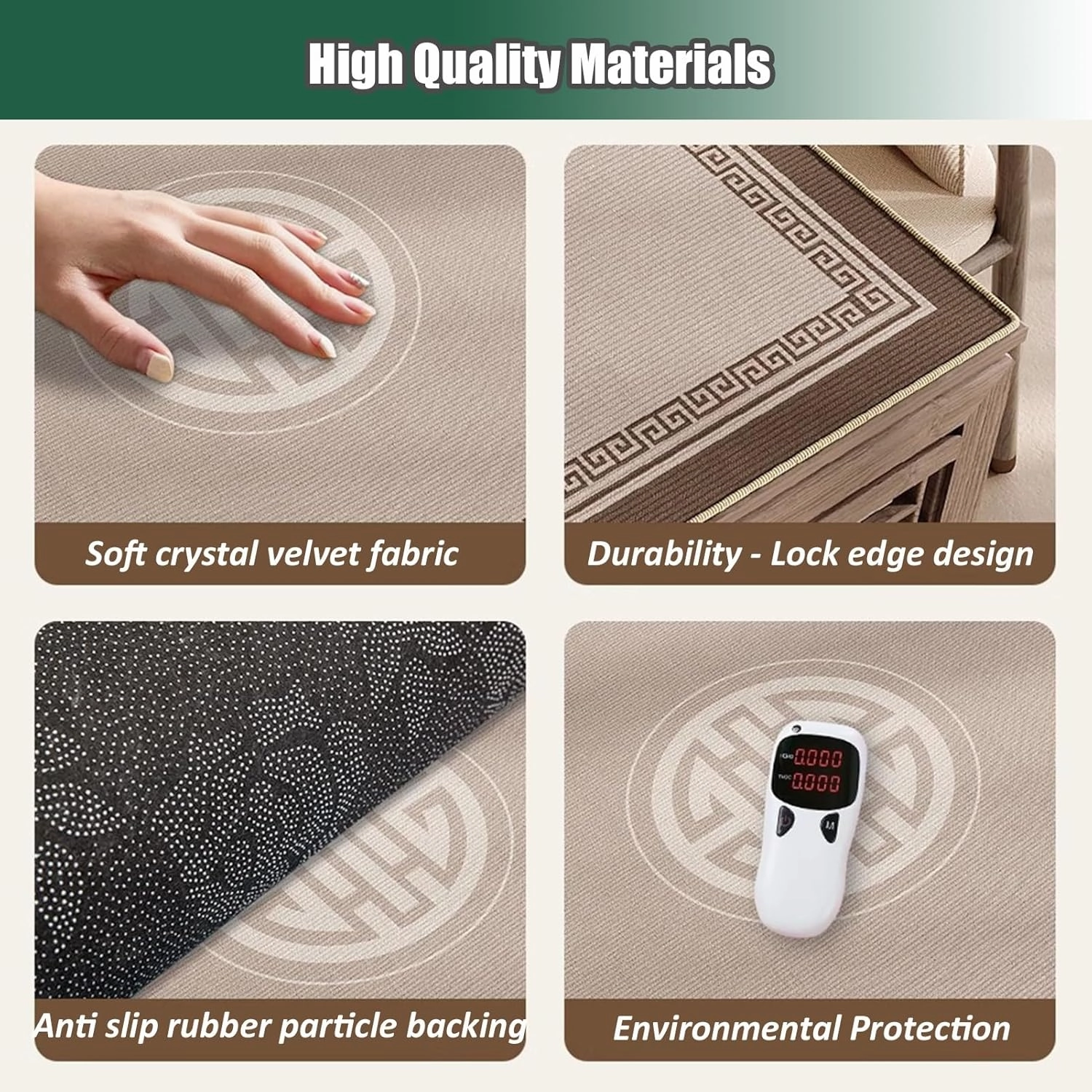 Thick Anti Slip Mahjong Mat for Family Party Games, Silent Noise Reduction Table Cover with Carrying Bag, Easy to Clean(Red 2,120 cm/47.24 in)